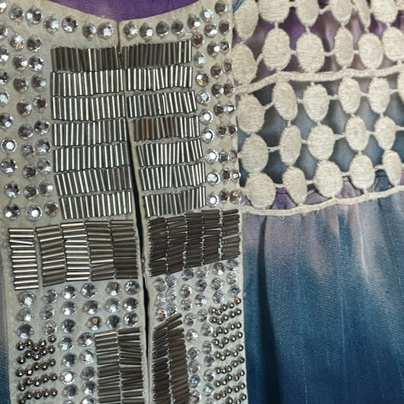 Calypso St Barth silk tunic with beads and crewel work - Picture 7 of 8